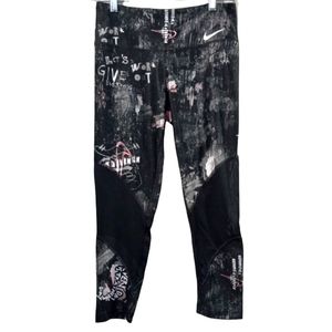 NIKE Victory Power Sculpt Mid Rise Crop Tights Leggings SZ Small